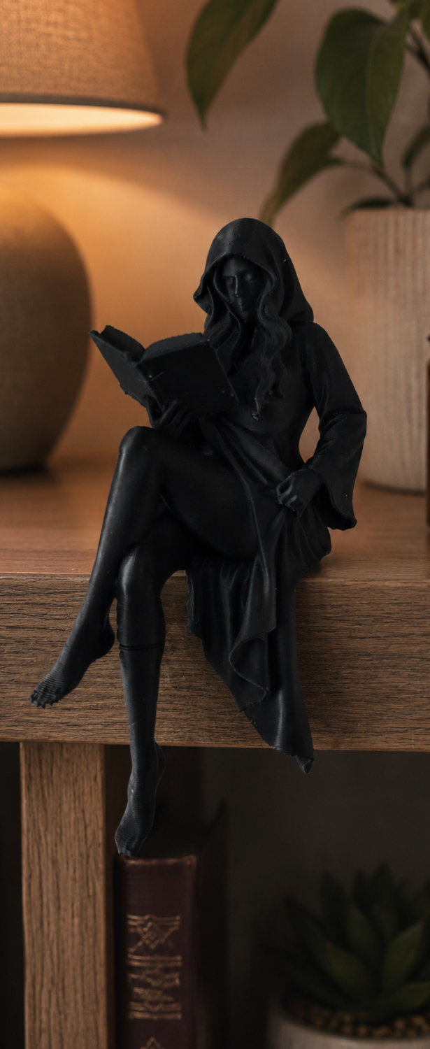 Hooded Woman Reading